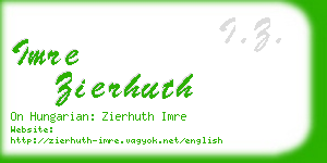 imre zierhuth business card